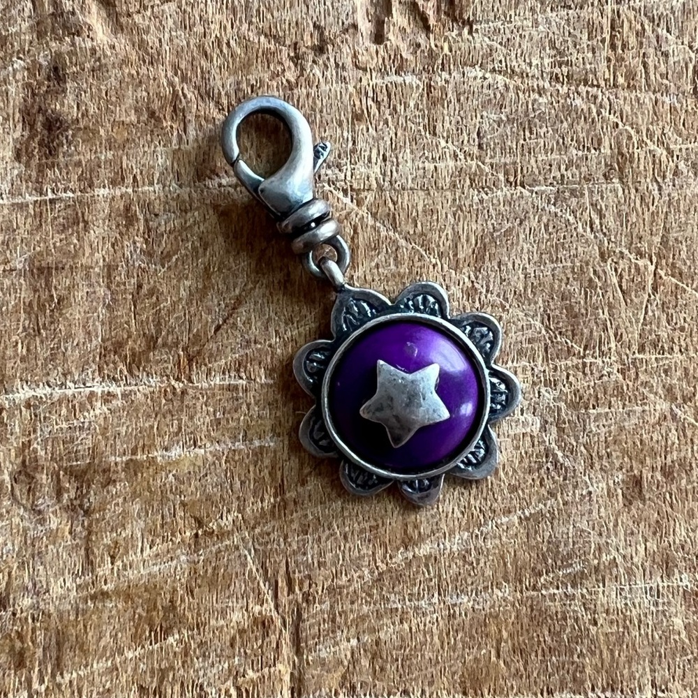 Silpada Sterling Silver and purple Star Charm